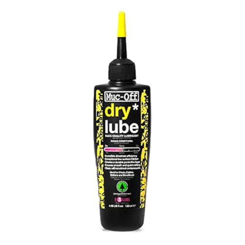 Muc-Off Bio Dry Bike Chain Lube with Microfiber Cloth | Wax-Based Formula for Smooth Gear Shifts | Creates Protective Layer and Reduces Friction