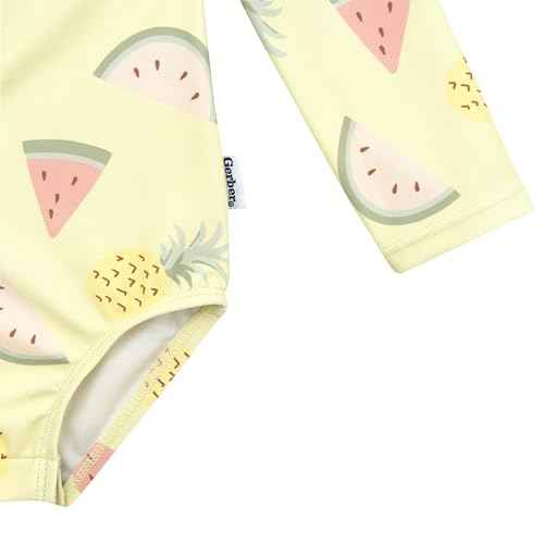 Gerber girls Toddler Long Sleeve One Piece Rashguard Swimsuit