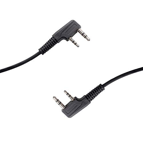 Caroo D-Shape Earpiece with PTT Microphone for Two-Way Radios