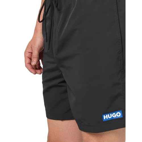 HUGO Men's Relaxed Fit Small Logo Smooth Shorts