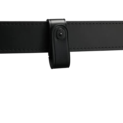 Black Leather Handcuff Strap with Safety Snap for Duty Belts