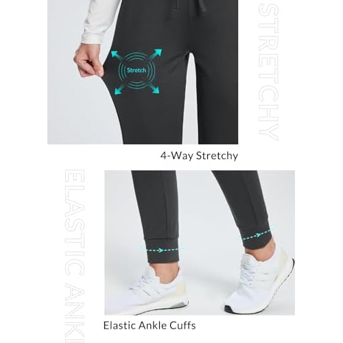 baleaf Women's Fleece Lined Pants Water-Resistant Sweatpants Winter Thermal Ski Hiking Running Joggers