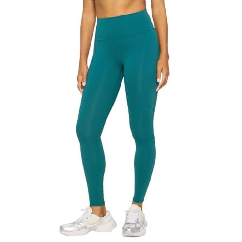 Fabletics Women's On-The-Go PowerHold High-Waisted Legging, Maximum Compression, Flattering, S/Regular | 27, Deep Navy