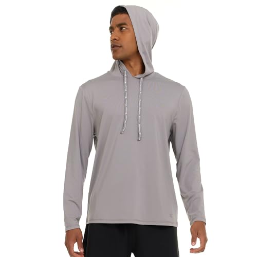 Champion Mens Sun Hoodie Long Sleeve, UPF 50 Sun Shirts for Men, Lightweight UV Protection Rash Guard, Fishing Swim Shirt