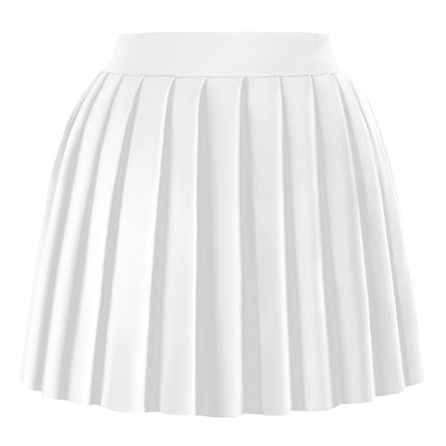 Mini Pleated A-Line Skirt for Tennis - White Large - Tagunop