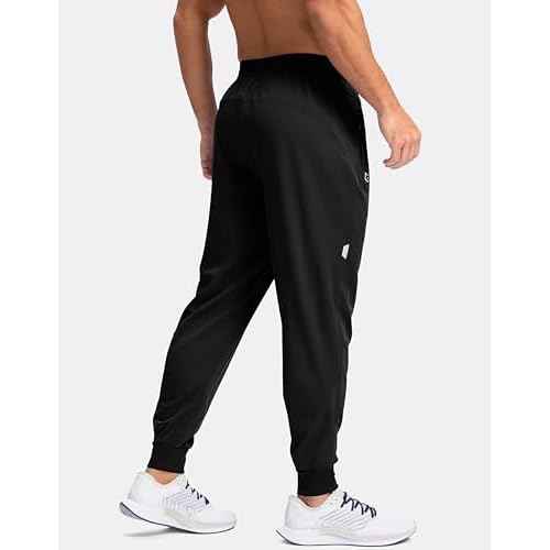 G Gradual Men's Joggers with Zipper Pockets Lightweight Athletic Workout Pants Quick Dry Sweatpants for Men Running Hiking