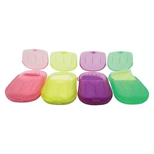 Paper Soap Sheets Assorted 4 Pack (20 Sheets Per Pack) - Portable Disposable - for Indoor, Travel, Camping, Hiking, Outdoor