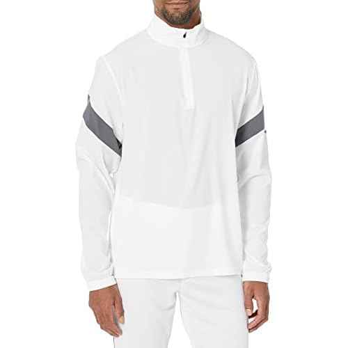 Mizuno Long Sleeve Hitting Jacket | Wind Resistant | Stretch Woven Fabric | Front 1/4 Zip | Side 1/4 Zip