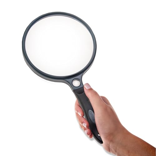 5-Inch Acrylic Soft Grip Magnifier with 11.5x Spot Lens - Carson SureGrip