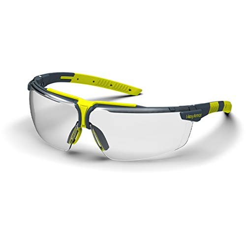 HexArmor VS300 Safety Glasses with Adjustable Side Arms Z87+ - Clear, Anti Fog & Scratch Resistant - Unisex