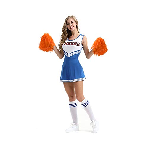 Orange Cheerleading Pom Poms Set 24PCS with Handles for Sports & Cheer Teams