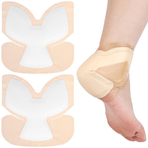 Large Pack of 3 Silicone Heel Border Foam Dressings 8x8 Inches for Wound Care