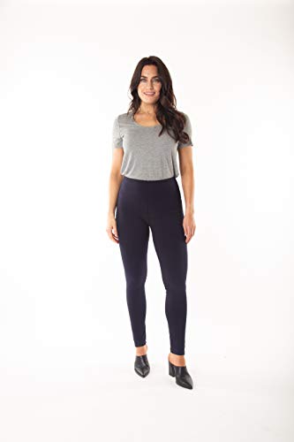 Intro Tummy Control High Waist Pull-On Cotton Spandex Leggings X-Large Navy