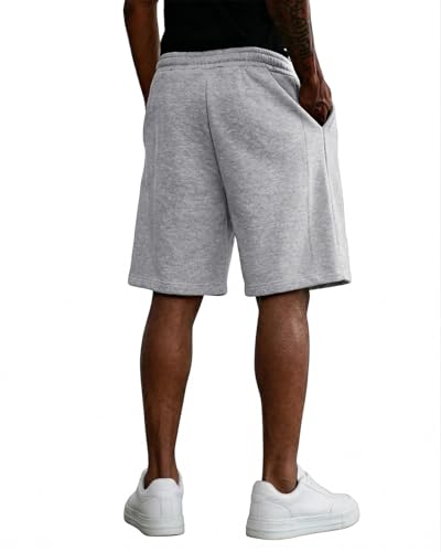 Men's Baggy Light Gray Sweat Shorts - Casual Athletic Shorts Large