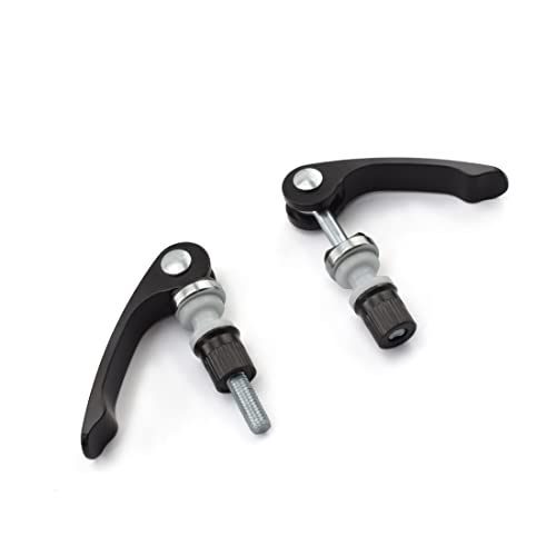 Bike Seat Post Clamp Quick Release Pin M8 (7.5mm) x 65mm High-strength Aluminum Alloy Bicycle Seatpost Binder Bolt, 4PCS Black