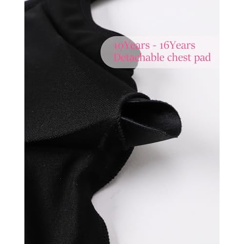 Girls One Piece Swimsuit Ruffled Teen Girl Swimsuit Size 6-16Y Wide Straps Girls' Swimwear for Bathing Suits Yizuoding003