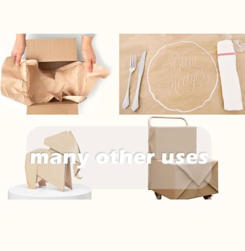 Light Blue Kraft Paper Roll 24" x 200' - 80GSM Craft Gift Wrapping Bulletin Board