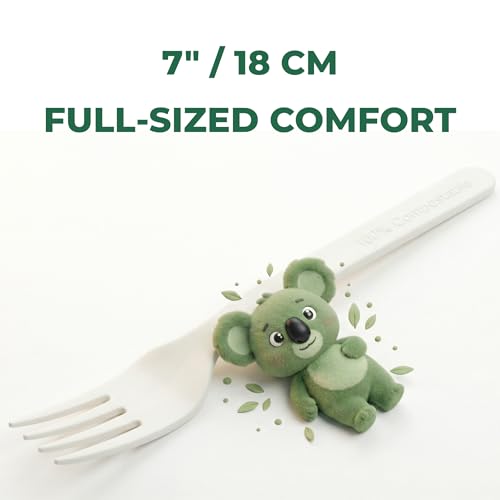 Combo Pack 400 Compostable Eco-Friendly Disposable Cutlery Set - 7 Inch