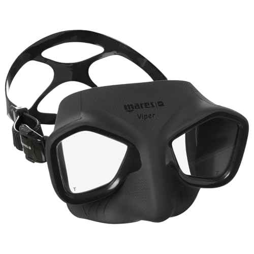 Mares Viper Mask for Freediving and Spearfishing - Low Volume Wide-Field Diving Mask with Fog-Resistant Silicone Skirt & Ergonomic Strap