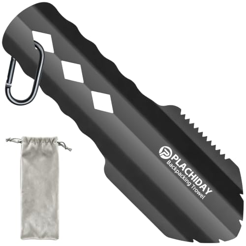 Ultralight Camping Shovel - Aluminum Backpacking Trowel Black Size 3
