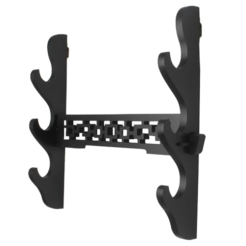 Katana Wall Mount Samurai Sword Display Hanger 3-Tier Black - Versatile Collectible Holder