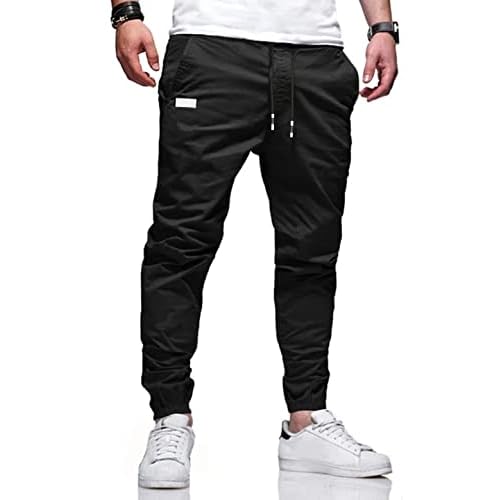 Men Joggers Chino Cargo Pants Hiking Outdoor Recreation Pants Twill Fitness Track Jogging Pants Casual Cotton Pants