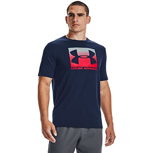Under Armour Men's UA Boxed Sportstyle T-Shirt Large Academy Blue & Red