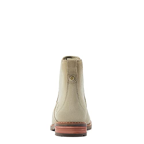 Ariat Womens Wexford Waterproof Round Toe Chelsea Casual Boots Ankle Low Heel 1-2" - Brown