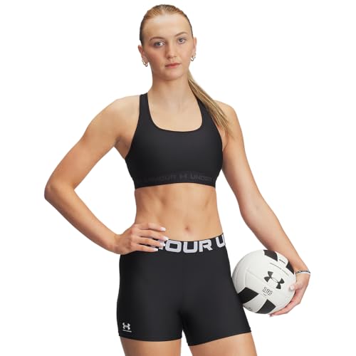 Under Armour Women's Crossback Mid Impact Sports Bra XX-Large Black Jet Gray