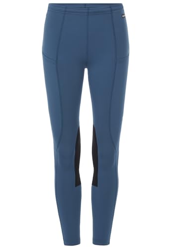 Kerrits Kids Performance Knee Patch Horse Riding Tights - Atlantic X-Large Kids Equestrian Leggings with Pockets