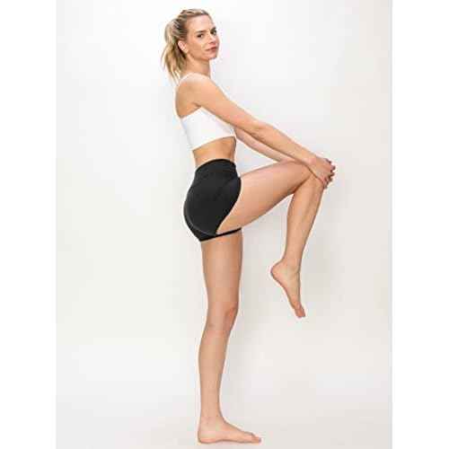 ALWAYS Women Workout Yoga Shorts - Premium Soft Solid Stretch Cheerleader Running Dance Volleyball Short Pants