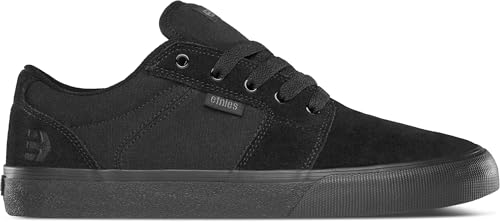Etnies Barge LS Skate Shoe - Classic Slim Vulcanized Style, Black/Black/Black, Size 10