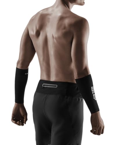 Forearm Compression Sleeves for Men & Women - Black/Grey, Support & Recovery Pair