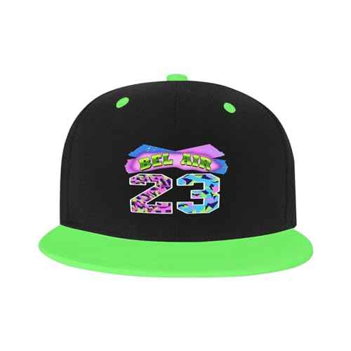 90s Hip Hop Baseball Cap for Men Women,Unisex Adjustable Snapback Hat with BEL AIR Print Hat