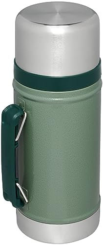 Insulated Food Jar 1 Quart - Vacuum Sealed, Leak-Resistant, Hammer Tone Green