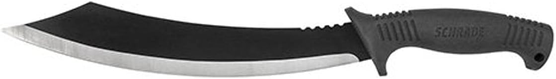Schrade Delta Class Decimate Parang Full Tang Machete with Stainless Steel Blades and TPR Handles for Outdoor Survival, Camping and Bushcraft