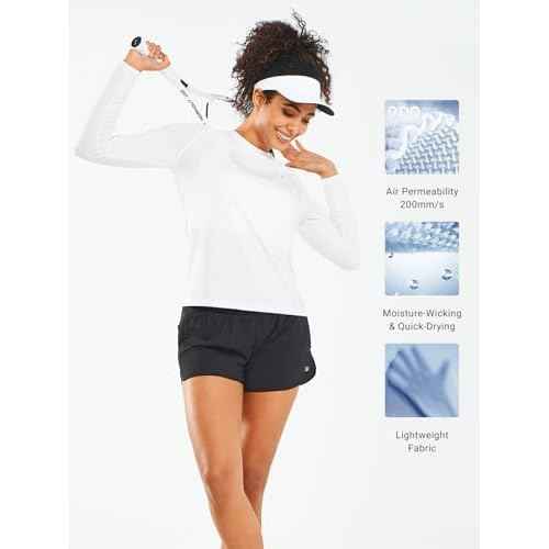 ALLZERO Women's UPF 50+ Long Sleeve Sun Shirts Quick Dry SPF Shirts for Workout Hiking Fishing Rash Guard