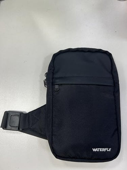 WATERFLY Mini Sling Crossbody Bag: Dual Pocket Small Shoulder Bag Lightweight Casual Phone Chest Bag Daypack for Travel