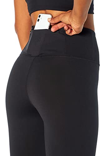 Zobha Women's Kinley High-Rise Back Pocket Yoga Leggings - Large Black