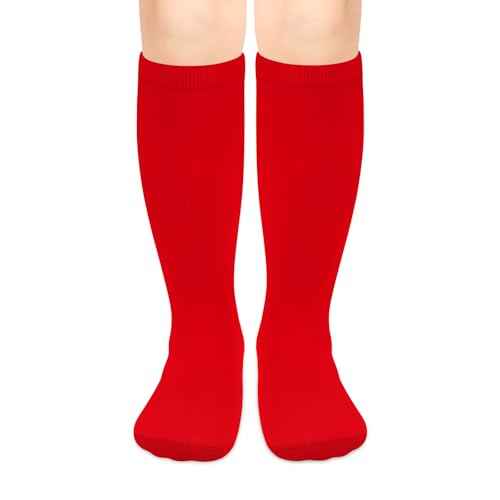 Olreco 1 Pack Toddler Kids Youth Soccer Socks Girls Boys Baseball Socks Youth Knee High Softball Football Accessories Cotton
