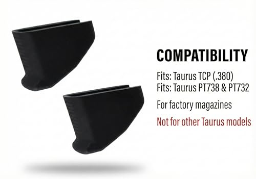 Gun Base Plate Adapter for Taurus TCP PT738 PT732 1.25" Grip Extension 2 Pack