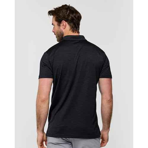 INTO THE AM Performance Dri Fit Polo Shirts for Men S-4XL - Quick Dry Moisture Wicking Athletic Sport Collar Work Shirts