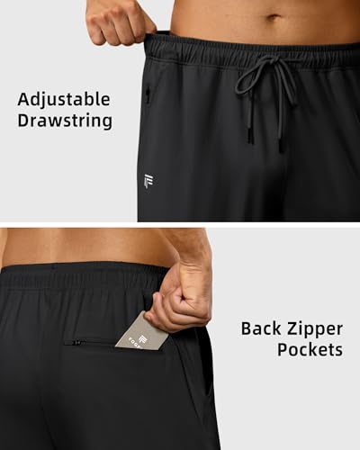 Men's Lightweight Joggers with Zipper Pockets - Breathable Activewear Pants