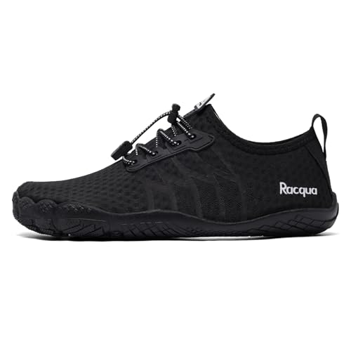 Water Shoes for Men Women Quick-Dry Breathable Beach & Pool Footwear - Black Wz119-Black, Size 10 Women / 9 Men