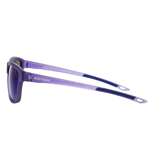 Body Glove Square Solitude Sunglasses, Purple, 57 mm