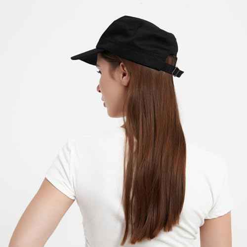 Adjustable Unisex Flat Top Twill Classical Baseball Cap Military Hat 22-23.6 in Cadet Cap