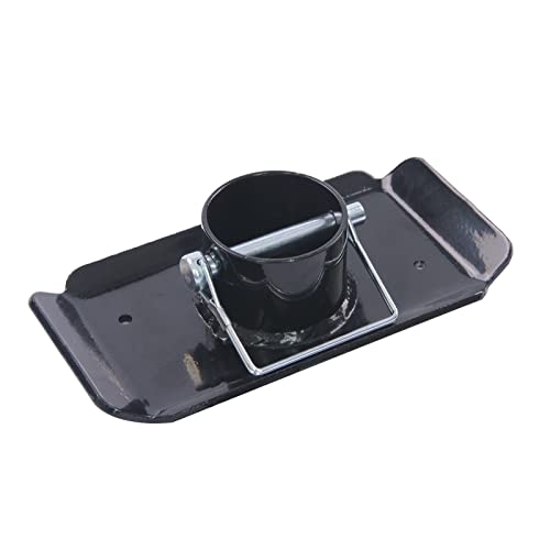 5000lbs Trailer Jack Foot Plate with Pin, Black Powder Coated, 4x7 inch