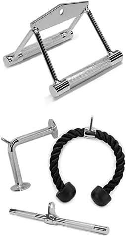 Yes4All Double D Row Handle Cable Attachment for Weight Workout, Cable Machine Accessories for Home Gym, LAT Pull Down V Bar with Capacity Up to 880LBS
