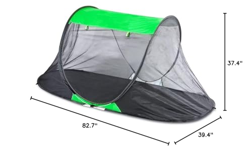1 Person Pop-up Mosquito Tent for Camping - Breathable & Fine Mesh Camping Bug Screen Net with Carry Bag, 7.5ft Instant Portable Screen Tent for Adults Men Women Summer Hiking