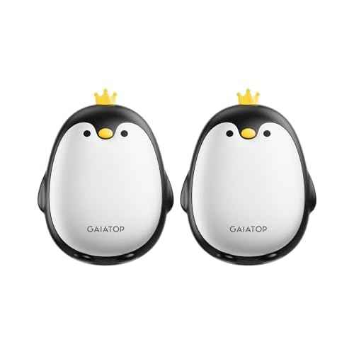 Gaiatop Magnetic Hand Warmers Rechargeable 2 Pack, 3 Settings Cute Pocket Penguin, Fast Hot Hands Reusable Portable Electric Heater for Camping Hunting Golf, Stocking Stuffers Gifts for Women Men